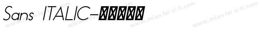 Sans ITALIC字体转换